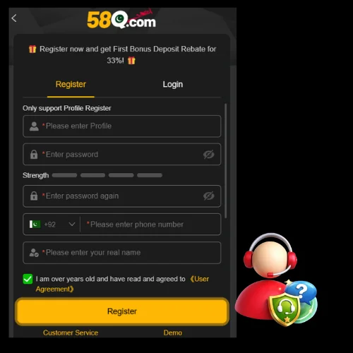 58Q registration form